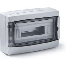 Rosi - Wandschalttafel komplett mit grauer DIN-Schiene IP65 12 Module RS3912-T