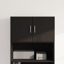 Avimac - Wandschrank Schwarz 70x42,5x40 cm Holzwerkstoff