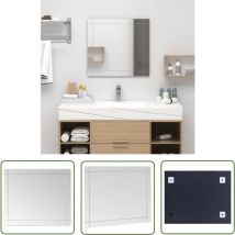 The Living Store Wandspiegel 80x60 cm Glas - Wandspiegel - Dekorationsartikel - Wohnzimmerdeko - Badspiegel - Kosmetikspeigel
