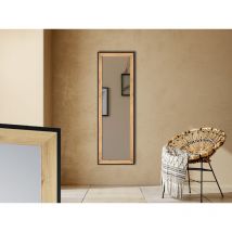 Mirrors And More - Wandspiegel Branda Ganzkörperspiegel Mit Rahmen Farbe Eiche-schwarz 50x150cm