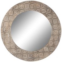 Midf Mirror mdf 76x4x76 Mandala Decape Brown mdf Griff Material Farbspiegel Spiegel Spiegel Details