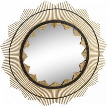 Bambusspiegel 90x2x90 Bambus Natural Marron Material Mehrfarbige Farbfamilie Spiegel Details