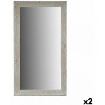 Giftdecor - Gift Decor Spiegel of Holz Wand White Glas (75 x 136 x 1,5 cm) (2 Stk.)