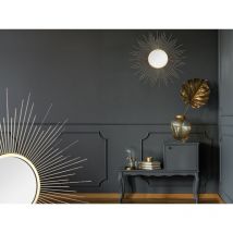 Wandspiegel susi mit Strahlen Rahmen Gold - Metallspiegel Ø60cm