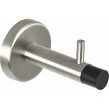 Wandtürpuffer Mit Haken, Länge 82 Mm, Edelstahl Matt
