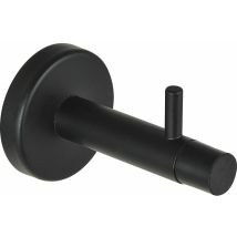 Wandtürpuffer mit Haken, Länge 82 mm, Stahl schwarz matt