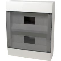 Wandverteiler 24 module weiß mit geräucherter tür 280x345x105mm IP40 FAEG - FG14424B