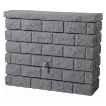 Wandwanne aus dunklem Granitfelsen, 400 l, 120 x 100 x 40 cm - GRAF - Con filtro set e rubinetto