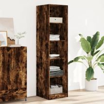 Wardrobe,Closet,Armoire Smoked Oak 50x50x200 cm Engineered Wood VSVS105940