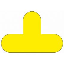 Kaiserkraft - Beaverswood Floor Signalling 200 x 300m m Yellow 't', Pack of 10