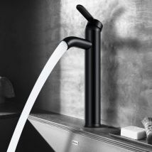 Warm- und Kaltwaschbecken-Mischbatterie aus Edelstahl für Badezimmer Küche Waschbecken hoch