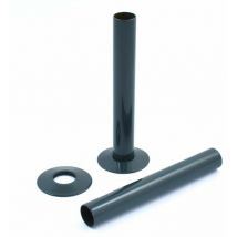 Warmehaus - 2 x Radiator Pipes and Pipe Collars 15 x 180mm Anthracite
