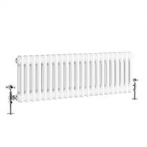 WarmeHaus 300x1010mm Traditional 2 Column White Radiator
