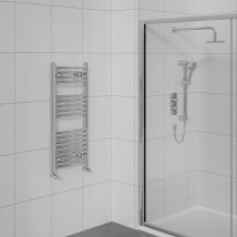 Curved Heated Towel Warmer Bathroom Radiator Chrome 1000x500mm