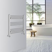 Warmehaus Straight Bathroom Heated Towel Rail Warmer Radiator Central Heating 600x600mm - Chrome