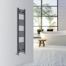 Warmehaus - Straight Bathroom Heated Towel Rail Warmer Radiator Central Heating 1400x300mm Anthracite