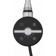 Touch Screen Thermostatic Electric Heating Element with Timer lcd Display Dual Fuel for Bathroom Heated Towel Rails and Radiators Black 250W