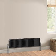 Traditional Triple Column Black Radiator 300x1190mm - Warmehaus