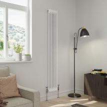 Warmehaus - White Traditional Vertical Radiator Double Column Cast Iron Style Panel Radiator Central Heating 1800x290mm