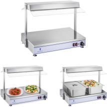Warmhalteplatte Speisenwärmer Wärmetheke Buffetwärmer 1200 W 2 Halogenlampen