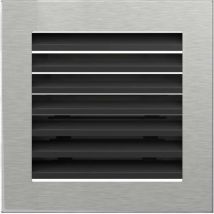 Warmluftgitter Ofen 17x17 cm Edelstahl gebürstet Kaminofen Kamin Heizeinsatz