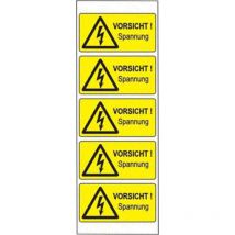 Te Connectivity - Warn-Kombischild Achtung Folie selbstklebend (b x h) 52 mm x 26 mm 5 St.