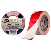 HPX - Selbstklebendes Sicherheitsband Rot/Weiß 33mx50mm RW5033