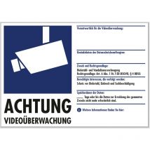 40205 Warnaufkleber Videoüberwachung (b x h) 210 mm x 148 mm - Pentatech