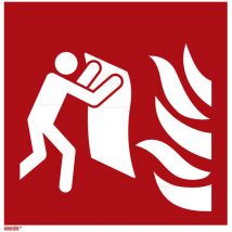 Brandschutzzeichen Feuerlöschdecke Typ 11150 – Aluminium – 150 mm x 150 mm – Sicherheitszeichen nach ISO 7010