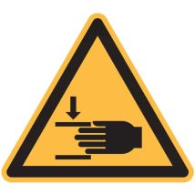 Warnzeichen Warnung vor Handverletzungen 03050 PVC-Folie selbstklebend Seitenlänge 50 mm