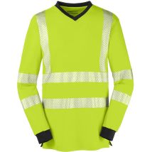Warnschutz-langarmshirt Jacksonville Größe L Leuchtgelb/grau 4protect
