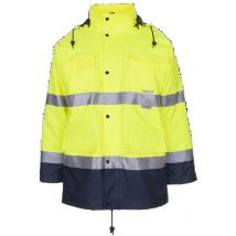 Planam - Warnschutz Parka 2057 Atmungsaktiv Gelb/Marine Gr. s