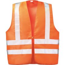 Wicatex Warnweste, bw-mg, en 20471, orange, Gr. l