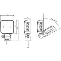 Phare de recul 12 v/dc, 24 v/dc, 36 v/dc, 48 v/dc, 70 v/dc W263 2172 W263 éclairage de proximité large (l x h x p) 76 x 116 - WAS