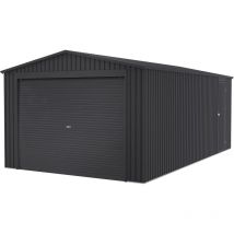 Wasabi - Metallic-Garage 19,52m2 - 338x576x243cm - Breites Rolltor - Autounterstand im Außenbereich