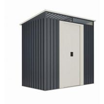 Wasabi - Casette da giardino in metallo 2,3m2 Stark - 10 anni di garanzia - 121x195x196cm. Capanno da giardino