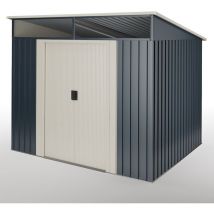 Wasabi - Casette da giardino in metallo 6,6m2 Stark - 10 anni di garanzia - 279x238x203cm. Capanno da giardino