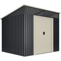 Wasabi - Stark Gartenhaus 4,6 m2 - 10 Jahre Garantie - 194x239x203cm. Metall-Schuppen