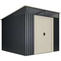 Wasabi - Stark Gartenhaus 5,6 m2 - 10 Jahre Garantie - 236x238x203cm. Metall-Schuppen