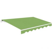 Wasabi - Toldo Exterior Enrollable 3x2,5 Green Poliéster – Estructura Essential de Aluminio – Lona Protección Solar uv