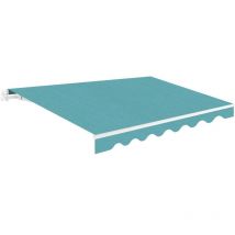 Wasabi - Toldo Exterior Enrollable 4x2,5 Aqua Poliéster – Estructura Essential de Aluminio – Lona Protección Solar UV