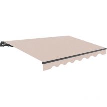 Wasabi - Toldo Exterior Enrollable 3x2,5 Arena Poliéster – Estructura Aluminio Antracita Inclinación Regulable