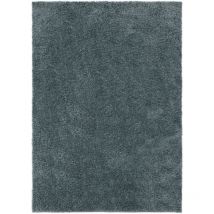 Waschbarer Hochflorteppich Soho Blau 200x250 cm benuta Flauschig Weich