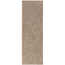 Waschbarer Hochflorteppich Soho Beige 80x250 cm benuta Flauschig Weich