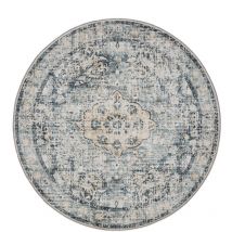 Waschbarer Teppich George Blau ø 160 cm rund benuta Flauschig Weich