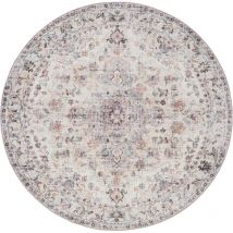 Waschbarer Teppich George Multicolor ø 160 cm rund benuta Flauschig Weich