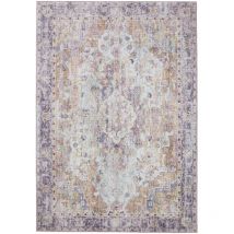 Waschbarer Teppich George Multicolor/Lila 300x400 cm benuta Flauschig Weich