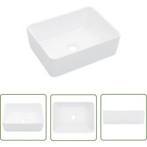 Longziming - The Living Store Waschbecken 40 x 30 x 13 cm Keramik Weiß - Waschbecken - Keramik Waschbecken - Aufsatzwaschbecken - Weißes Waschbecken