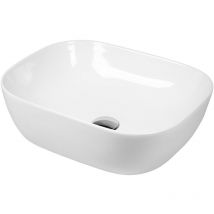 Waschbecken Keramik Aufsatz rechteckig 495 x 390 x 150mm Komplettset