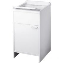 Negrari - Waschbecken Mit Schrank Aus Pvc Weiss 45x50 Cm Mod. Garden